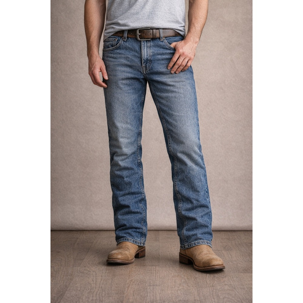 Wrangler Regular Fit Jeans Mens 36x30 Blue Medium Wash heritage Western Workwear